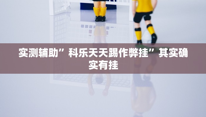 实测辅助”科乐天天踢作弊挂”其实确实有挂