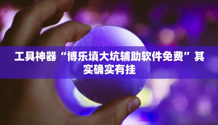 工具神器“博乐填大坑辅助软件免费”其实确实有挂