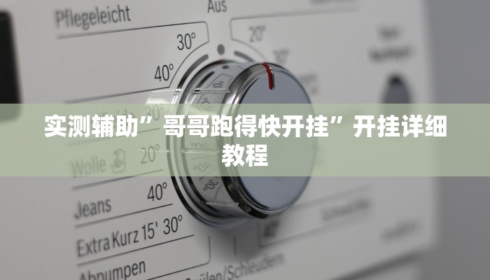 实测辅助”哥哥跑得快开挂”开挂详细教程