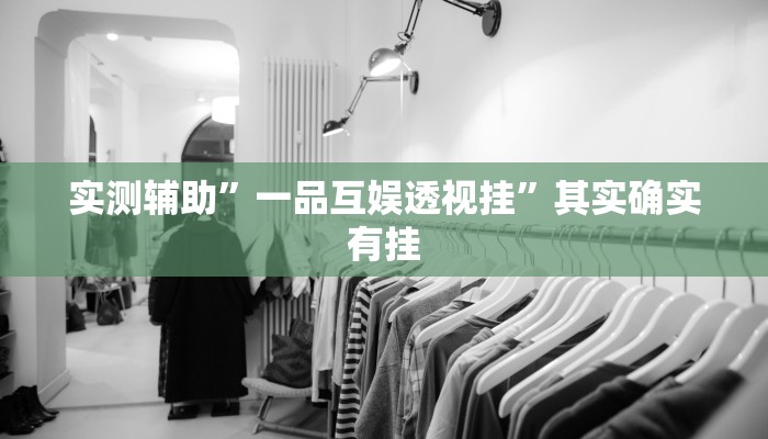 实测辅助”一品互娱透视挂”其实确实有挂
