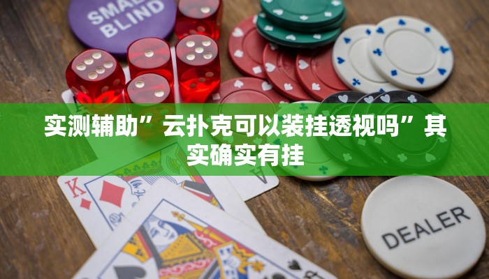 实测辅助”云扑克可以装挂透视吗”其实确实有挂