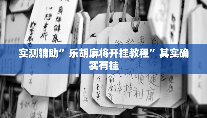 实测辅助”乐胡麻将开挂教程”其实确实有挂