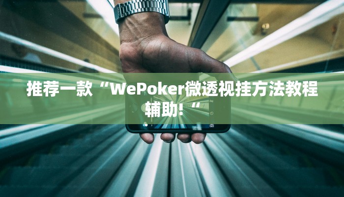 推荐一款“WePoker微透视挂方法教程辅助!“