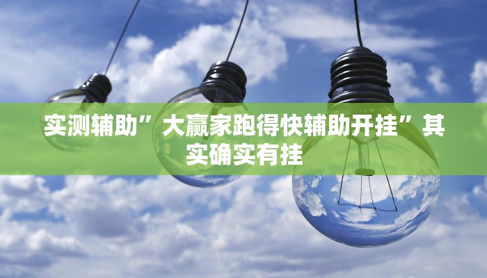 实测辅助”大赢家跑得快辅助开挂”其实确实有挂