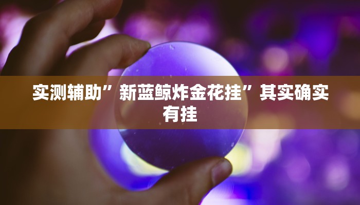 实测辅助”新蓝鲸炸金花挂”其实确实有挂