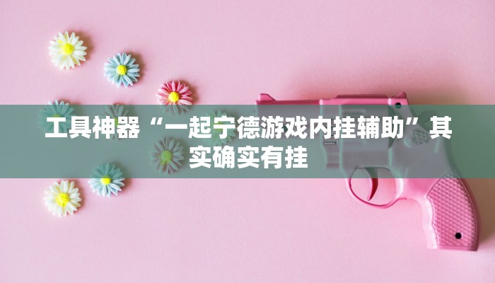 工具神器“一起宁德游戏内挂辅助”其实确实有挂