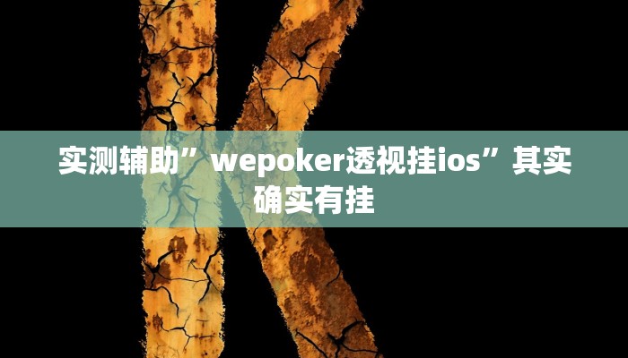 实测辅助”wepoker透视挂ios”其实确实有挂