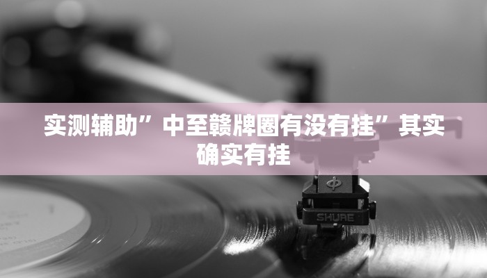 实测辅助”中至赣牌圈有没有挂”其实确实有挂