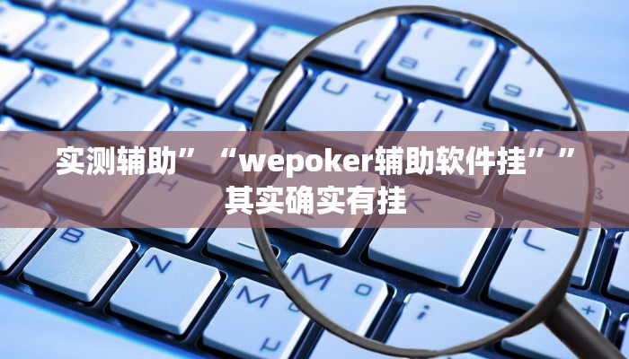 实测辅助”“wepoker辅助软件挂””其实确实有挂
