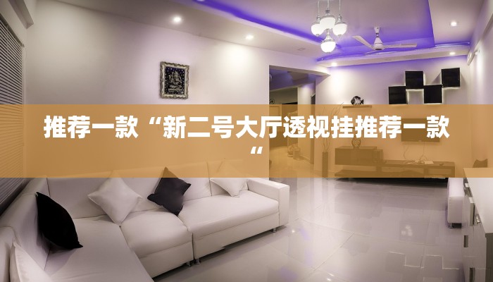 推荐一款“新二号大厅透视挂推荐一款“