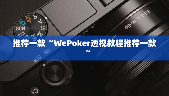 推荐一款“WePoker透视教程推荐一款“