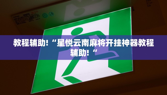 教程辅助!“星悦云南麻将开挂神器教程辅助!“