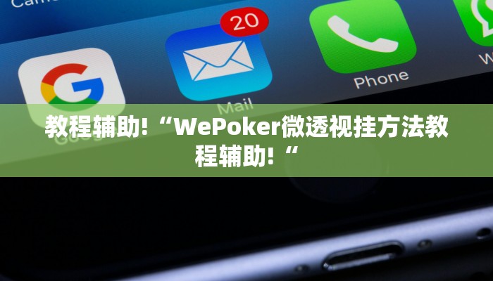 教程辅助!“WePoker微透视挂方法教程辅助!“