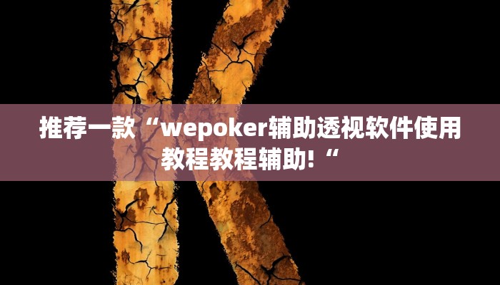 推荐一款“wepoker辅助透视软件使用教程教程辅助!“