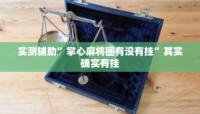 实测辅助”掌心麻将圈有没有挂”其实确实有挂
