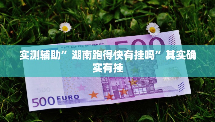 实测辅助”湖南跑得快有挂吗”其实确实有挂