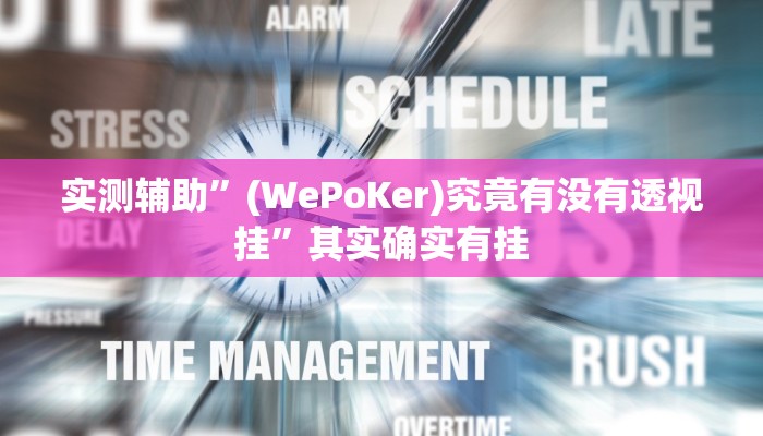 实测辅助”HHpoker透视软件”(原来确实是有挂)