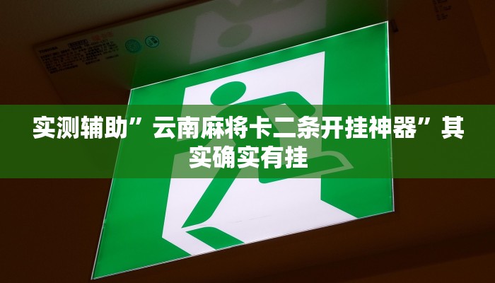 实测辅助”云南麻将卡二条开挂神器”其实确实有挂