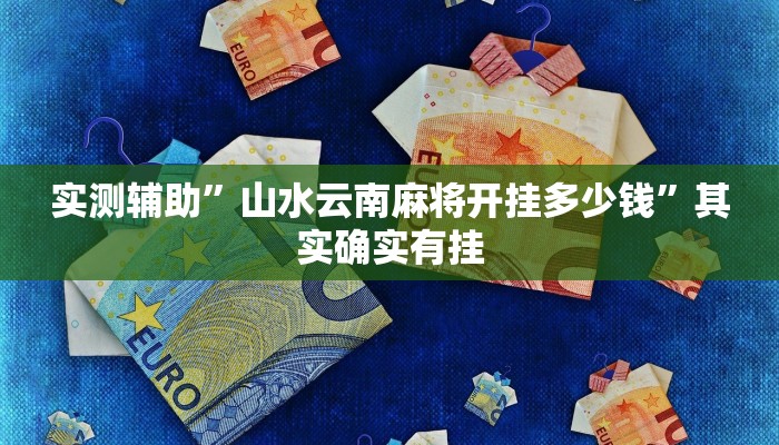 实测辅助”山水云南麻将开挂多少钱”其实确实有挂