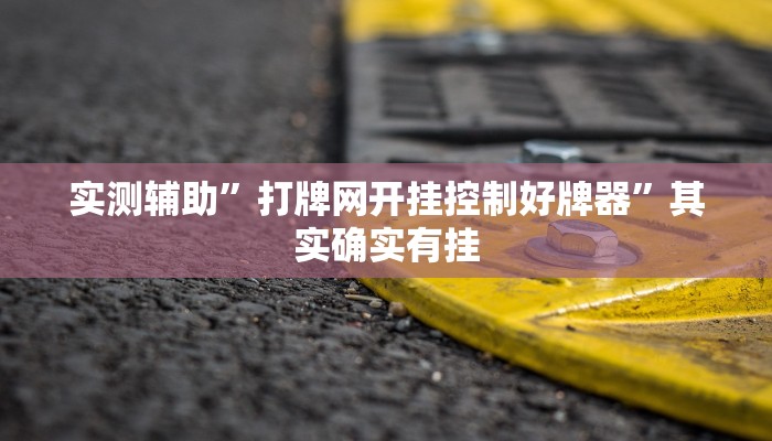 实测辅助”打牌网开挂控制好牌器”其实确实有挂