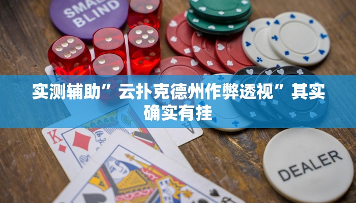 实测辅助”云扑克德州作弊透视”其实确实有挂