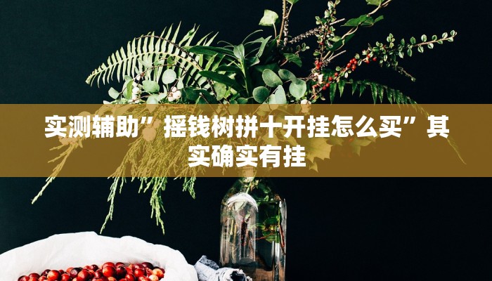 实测辅助”摇钱树拼十开挂怎么买”其实确实有挂