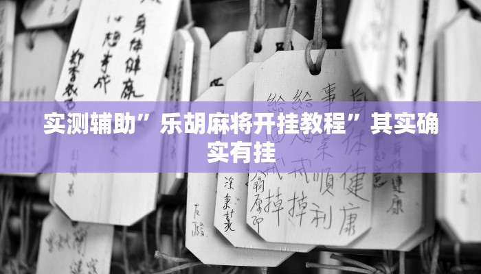 实测辅助”乐胡麻将开挂教程”其实确实有挂