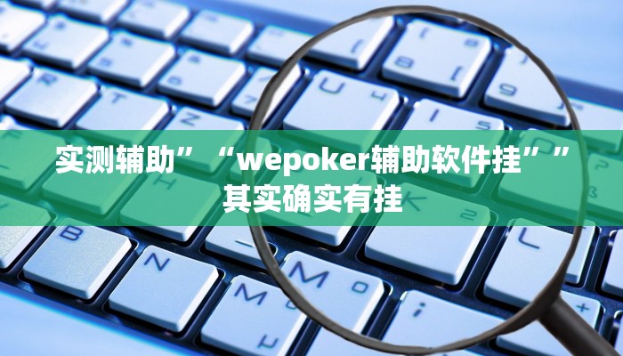 实测辅助”“wepoker辅助软件挂””其实确实有挂