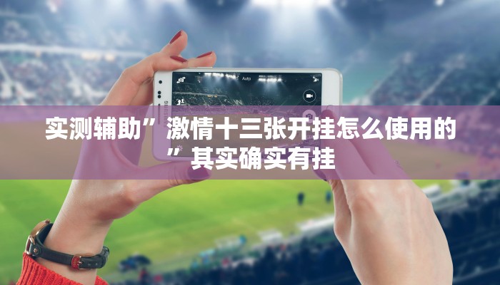 实测辅助”激情十三张开挂怎么使用的”其实确实有挂