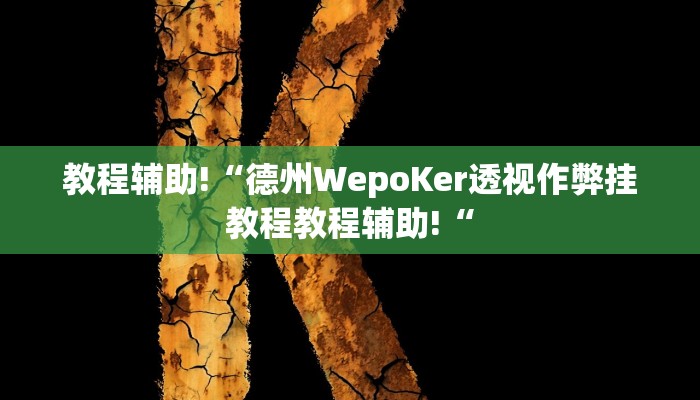 教程辅助!“德州WepoKer透视作弊挂教程教程辅助!“