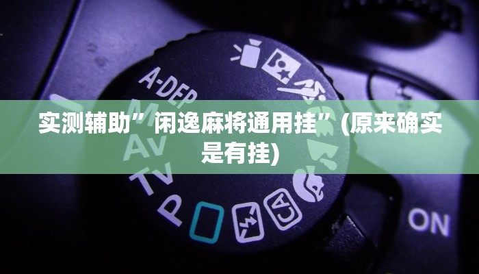 实测辅助”闲逸麻将通用挂”(原来确实是有挂)