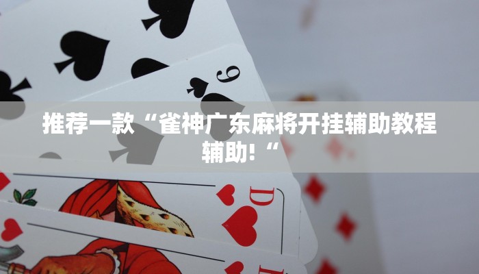 推荐一款“雀神广东麻将开挂辅助教程辅助!“
