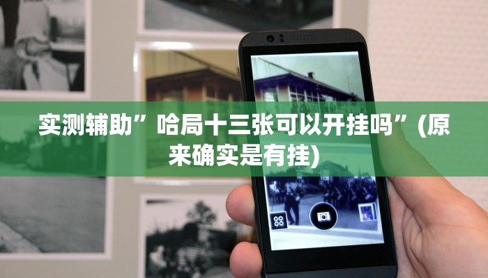 实测辅助”哈局十三张可以开挂吗”(原来确实是有挂)