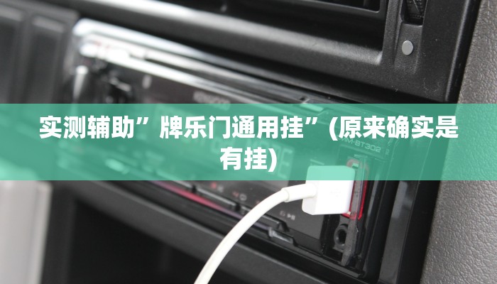 实测辅助”牌乐门通用挂”(原来确实是有挂)