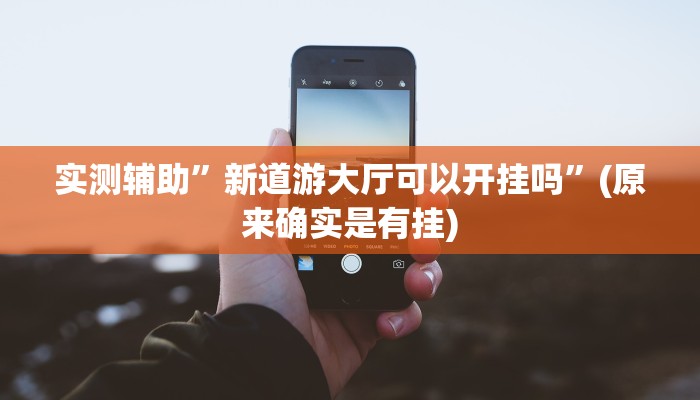实测辅助”新道游大厅可以开挂吗”(原来确实是有挂)