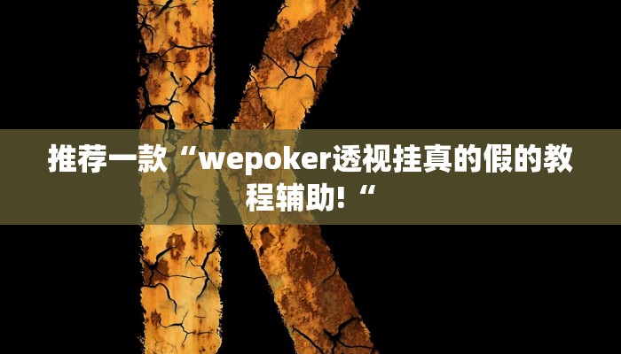 推荐一款“wepoker透视挂真的假的教程辅助!“