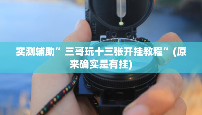 实测辅助”三哥玩十三张开挂教程”(原来确实是有挂)
