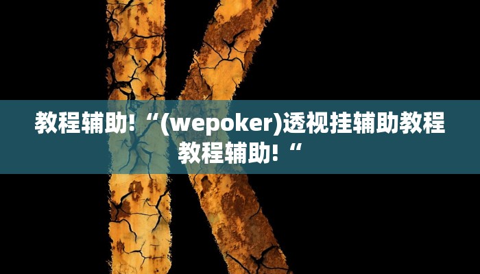 教程辅助!“(wepoker)透视挂辅助教程教程辅助!“