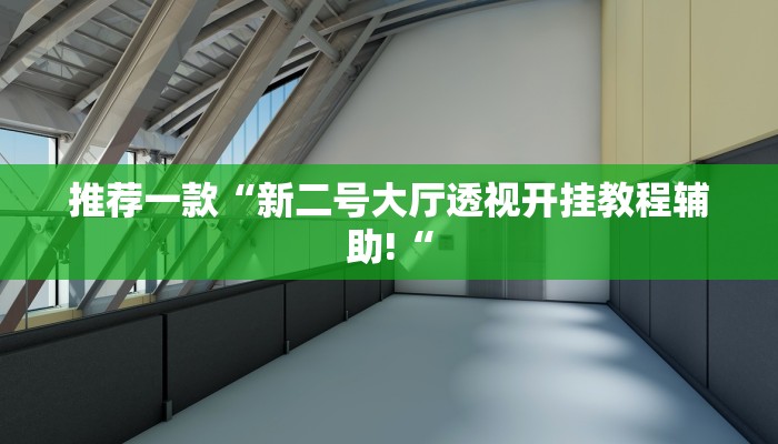 推荐一款“新二号大厅透视开挂教程辅助!“
