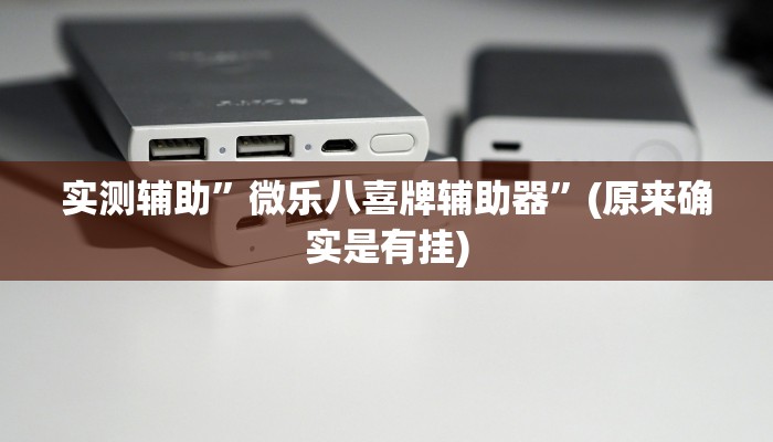 实测辅助”微乐八喜牌辅助器”(原来确实是有挂)