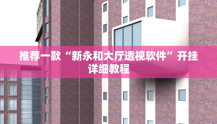 推荐一款“新永和大厅透视软件”开挂详细教程