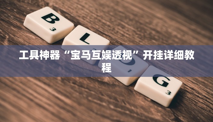 工具神器“宝马互娱透视”开挂详细教程