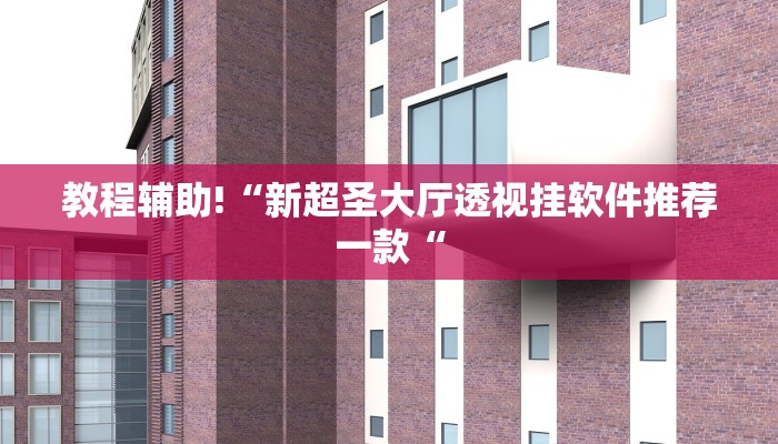 教程辅助!“新超圣大厅透视挂软件推荐一款“