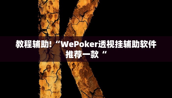 教程辅助!“WePoker透视挂辅助软件推荐一款“