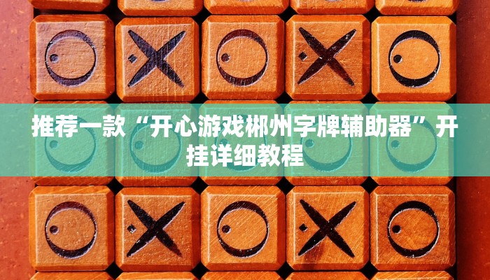 推荐一款“开心游戏郴州字牌辅助器”开挂详细教程