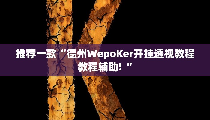 推荐一款“德州WepoKer开挂透视教程教程辅助!“