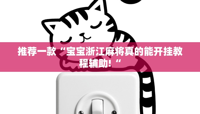 推荐一款“宝宝浙江麻将真的能开挂教程辅助!“