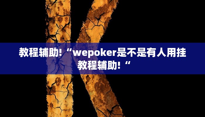 教程辅助!“wepoker是不是有人用挂 教程辅助!“