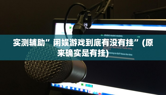 实测辅助”闲娱游戏到底有没有挂”(原来确实是有挂)