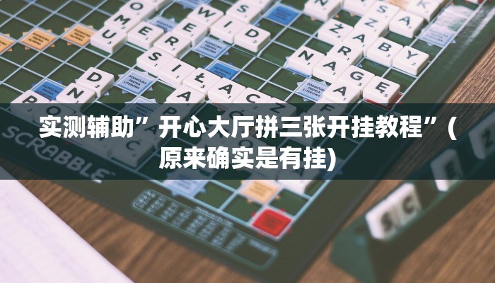 实测辅助”相约十三张用挂开挂软件”(原来确实是有挂)